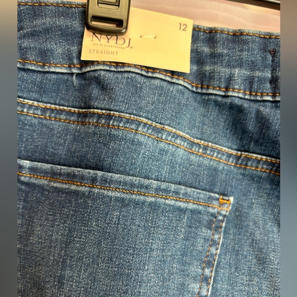 NYDJ | Marilyn Straight-Leg Medium Blue Cooper Jeans (Size:12) - Picture 8 of 12